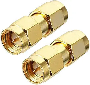 SMA Male to SMA Male Adapter Upgraded Gold-Plated Extension for FPV Drone Wireless LAN Device (Pack of 2)
