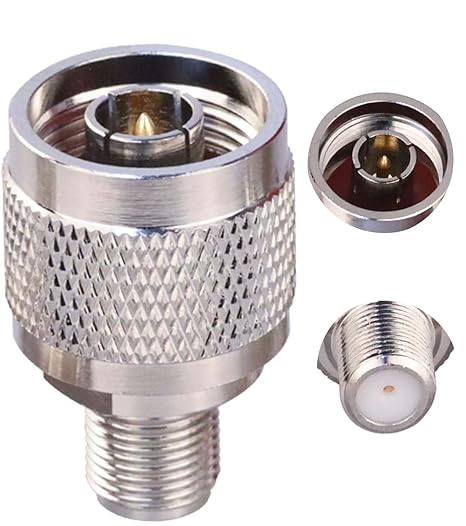 N Type Male to F Type Female RF Coaxial Connector (Pack of 1)