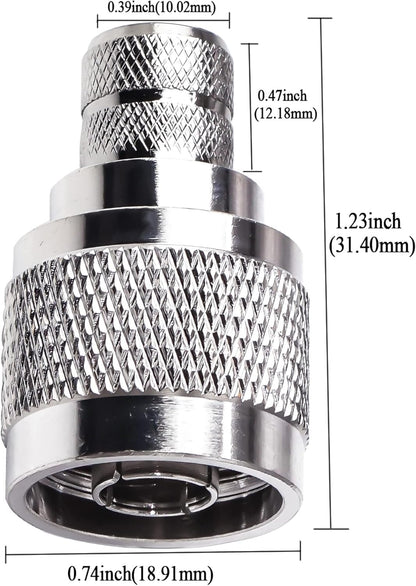 N Male Crimp Connector for Cable HLF-400 and LMR-400 (Pack of 10)