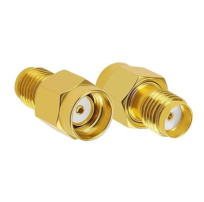 Rp Sma Male To Sma Female Coax Adapter Connector Pack Of 2