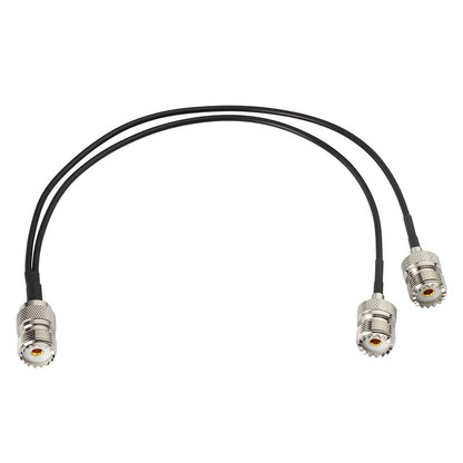 ABONIX RG174 UHF Female to Dual UHF Female Splitter Cable 30cm (1FT)