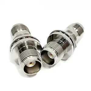 TNC Female to TNC Female Waterproof Bulkhead Mount Adapter (Pack of 2)