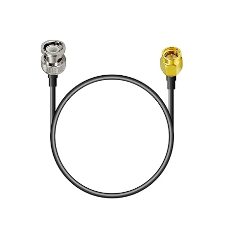SMA Male to BNC Male RF Coaxial Cable RG174 30CM/12Inch -Pack -1