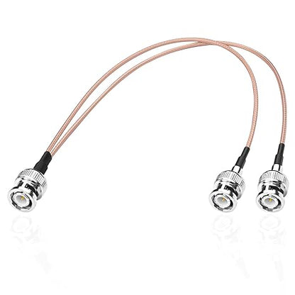 RG316 BNC Male to Dual Male 50Ohm Y Splitter 1 Feet (12 Inch) Jumper Cable