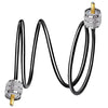 Jumber Cable UHF Male to Male Extension Cable 3.3 feet (1M) Low Loss RG58 RF Black Coaxial Cable - Pack - 1