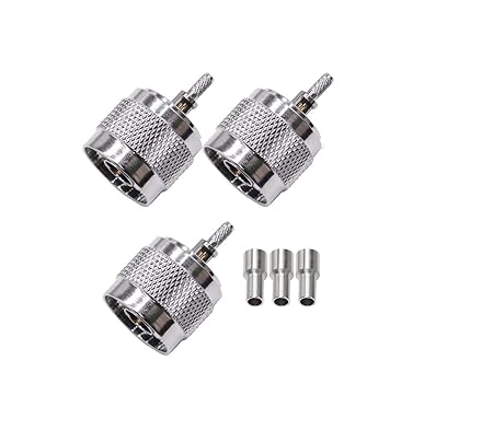 N Male Crimp Connector – N-Type Plug Adapter for RG316 & RG178 Coaxial Cable (2-Pack)
