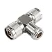 ABONIX N Female to Dual N Male T Adapter, 50 Ohm RF Splitter for Antenna & WiFi- Pack- 1
