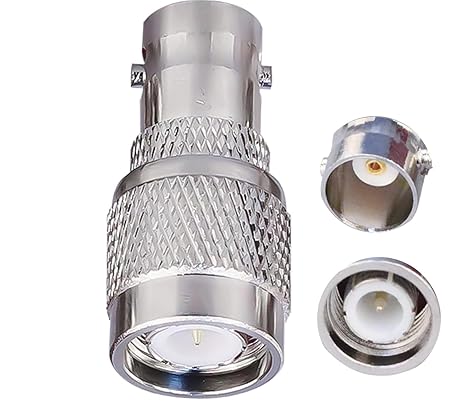 TNC Male to BNC Female RF Connector Adapter – Coaxial Adapter (Pack of 1)
