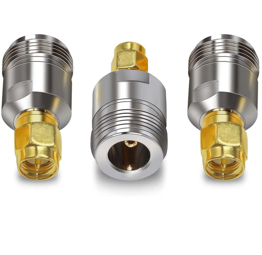 ABONIX SMA Male to N Female RF Coaxial Adapter Connector- Pack- 3