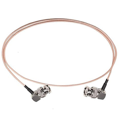 RG316 BNC Male to BNC Male Right Angle Coaxial Extension Cable (1 Meter / 3.28ft, 50 Ohm) -Pack -1