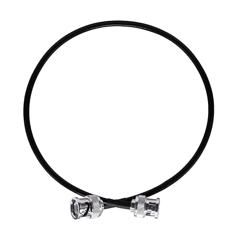 BNC Jumper Cable RG58 Coax Cable Low Loss 50 ohm Male to Male Coaxial Cable 18 inch (50cm) (Pack of 1)