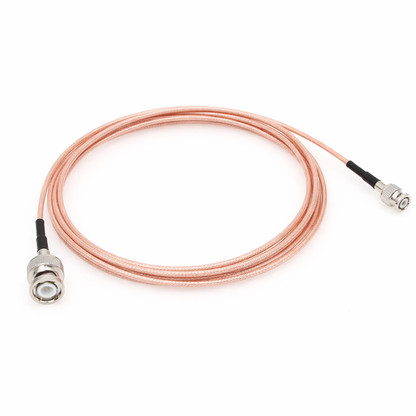ABONIX BNC Male to Mini BNC Male RG316 Cable, 2M Low Loss 50 Ohm RF Jumper- Pack- 1