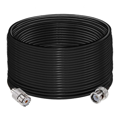 BNC Male to UHF Female Jumper Extension Cable RG58 65.6ft (20M)