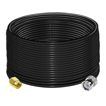 BNC Male to SMA Male Extension Cable RG58 65.6ft(20 Meter) for Antennas Wireless LAN Devices