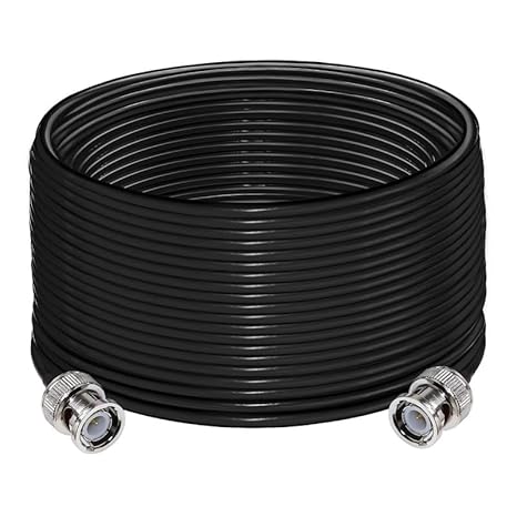 RG58 BNC Male to BNC Male Jumper, Low Loss 50 ohm CB Radio Coax Cable 65.6ft(20M) -Pack - 1