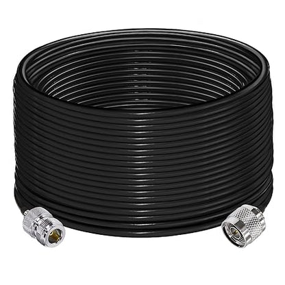 RG58 Coaxial Jumper Cable – N Male to N Female Low Loss RF Extension Cable (20M / 65.6FT) (1-Pack)