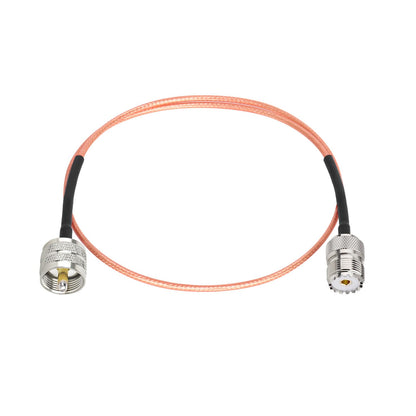 ABONIX RG316 UHF Male to UHF Female Coaxial Cable 2FT, Pack-1