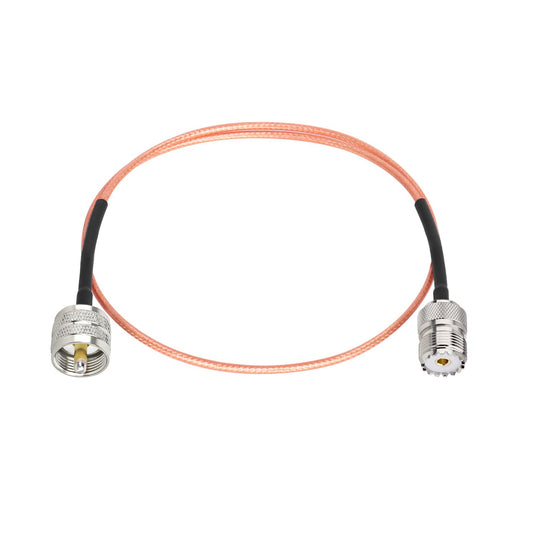 ABONIX RG316 UHF Male to UHF Female Coaxial Cable 2FT, Pack-1