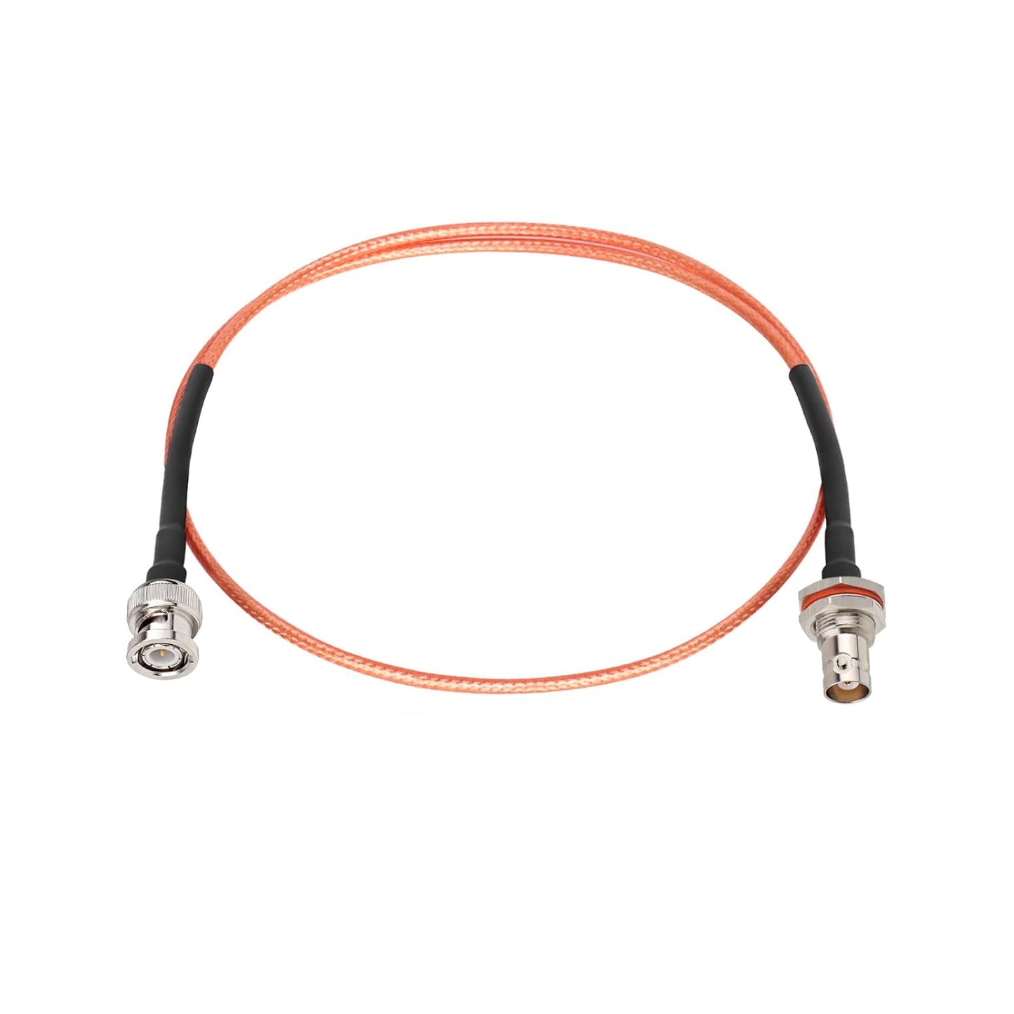 ABONIX RG316 BNC Male to BNC Female Bulkhead Mount Cable 2FT (60cm), Pack- 1