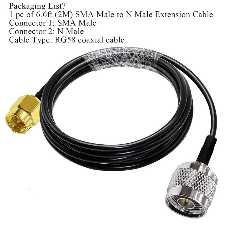 RG58 6.6 feet (2M) Low Loss WiFi Antenna Extension Cable (Pack of 1)