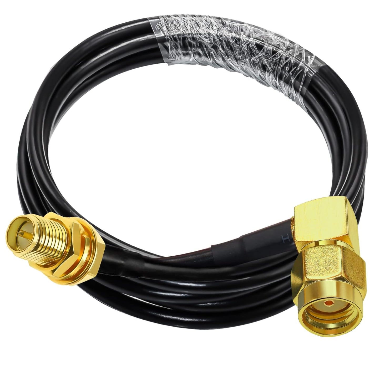 RG58 Coaxial Jumper Cable 6.6ft (2m) | RP-SMA Male to RP-SMA Female Low Loss Extension Cable -Pack -1