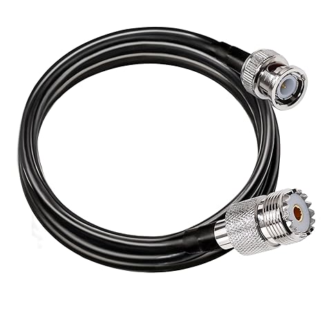 RG58 Jumper Cable 6.6ft (2M) BNC Male to UHF Female Jumper Cable