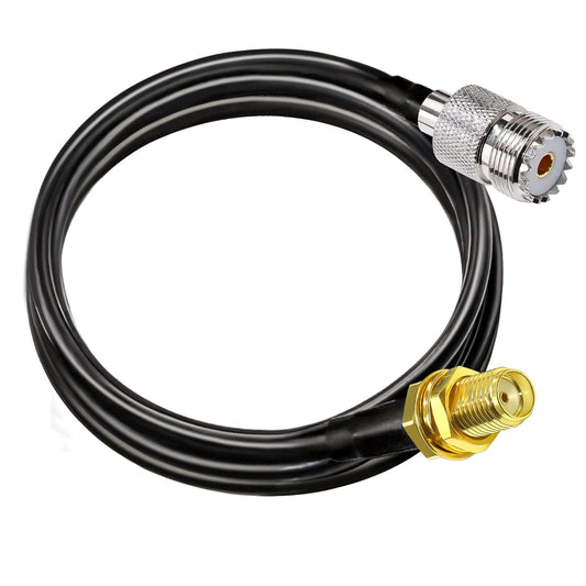 RG58 UHF Female to SMA Female Coaxial Jumper Cable 6.6ft(2 Meter) Low Loss Extension Cable (Pack of 1)