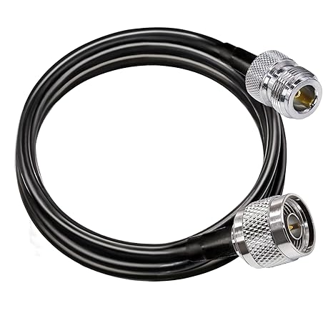 RG58 Coaxial Jumper Cable – N Male to N Female Low Loss RF Extension Cable (2M / 6.6FT) -Pack -1