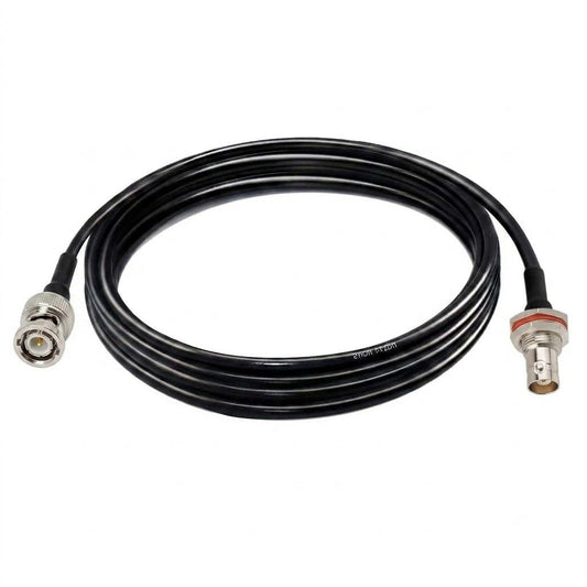 ABONIX BNC Male to BNC Female Bulkhead Cable 2M (6.56FT), RG174 50 Ohm