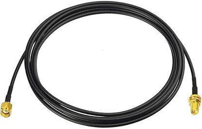 RP-SMA Male to RP-SMA Female Bulkhead Low Loss RG174 RF Coaxial Cable 2 Meter (6.56FT) -Pack -1