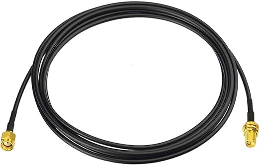 RP-SMA Male to RP-SMA Female Bulkhead Low Loss RG174 RF Coaxial Cable 2 Meter (6.56FT) -Pack -1