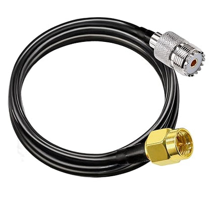 RG58 UHF Female to SMA Male Coaxial Jumper Cable 6.6ft(2 Meter) Low Loss Extension Cable (Pack of 1)