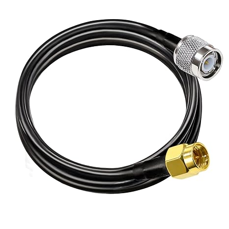 RG58 TNC Male to SMA Male Coaxial Jumper Cable 6.6ft(2 Meter) Low Loss Extension Cable (Pack of 1)