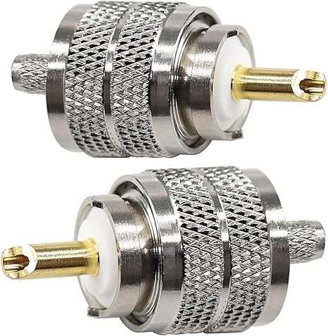 PL-259 UHF Male Plug Crimp Coax Connector Adapter for RG58 RG142 -Pack -2