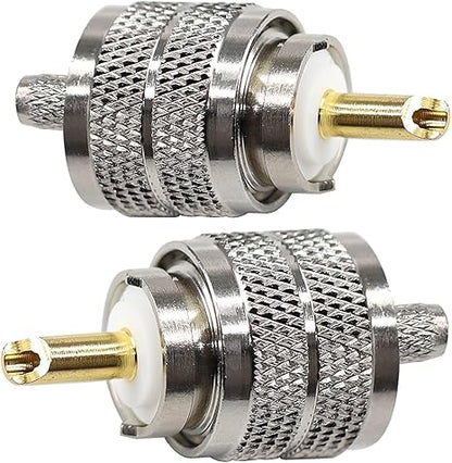 PL-259 UHF Male Plug Crimp Coax Connector Adapter for RG58 RG142 -Pack -2