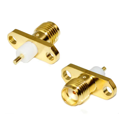 ABONIX SMA Female 2-Hole Flange Panel Mount RF Connector- Pack- 2