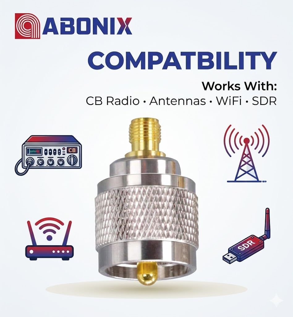 UHF Male to SMA Female Coax Adapter - Pack - 2
