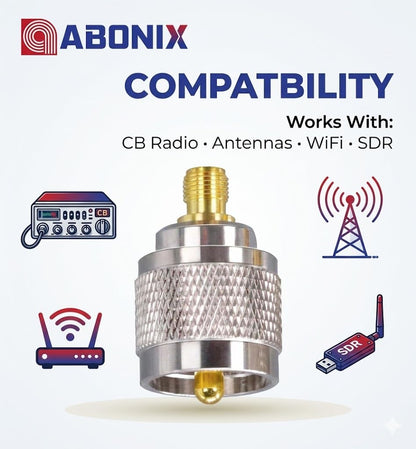 UHF Male to SMA Female Coax Adapter - Pack - 2