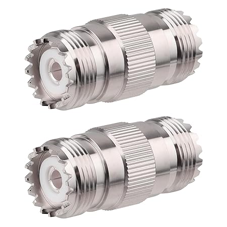 UHF Female to UHF Female Coaxial Adapter (Pack of 2)