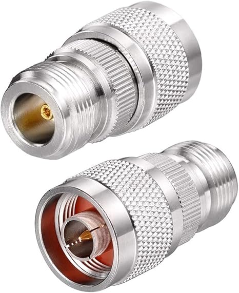 N Male to N Female RF Coaxial Connector Adapter (Pack of 2)