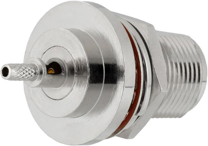 ABONIX N Female Bulkhead Crimp Connector for RG316/RG174 Pack- 4