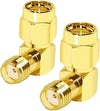 SMA Male to Female Right Angle Coax Adapter - Pack - 2