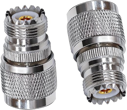 N-Type Male to UHF Female Jack RF Coaxial Adapter for WiFi Antenna Extension Cable (Pack of 2)