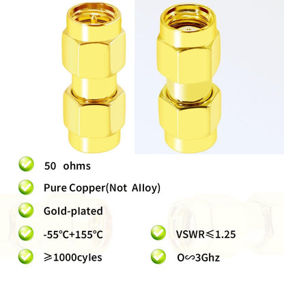 ABONIX SMA Male to RP-SMA Male RF Adapter RF Coaxial Connector Pack- 1