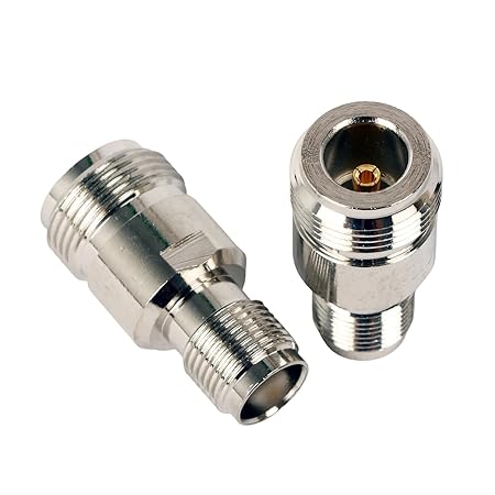 TNC Female to N Female RF Coaxial Adapter Connector (Pack of 2)