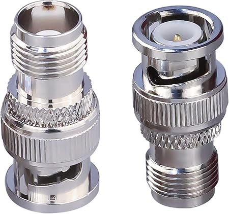 TNC Female to BNC Male RF Connector Adapter (Pack of 2)