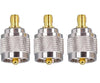 UHF Male to SMA Female Coax Adapter - Pack - 3
