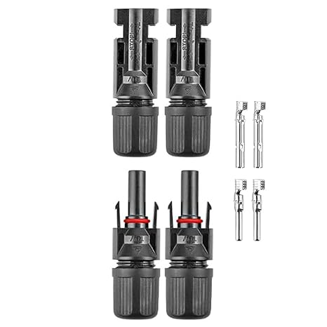 Solar MC4 Connector Kit – Waterproof Male & Female PV Cable Connectors - Pack - 3 Pairs