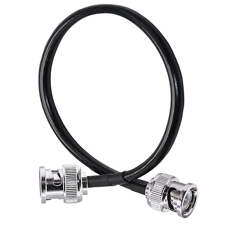 BNC Jumper Cable RG58 Coax Cable Low Loss 50 ohm Male to Male Coaxial Cable 12 inch (30cm) (Pack of 1)