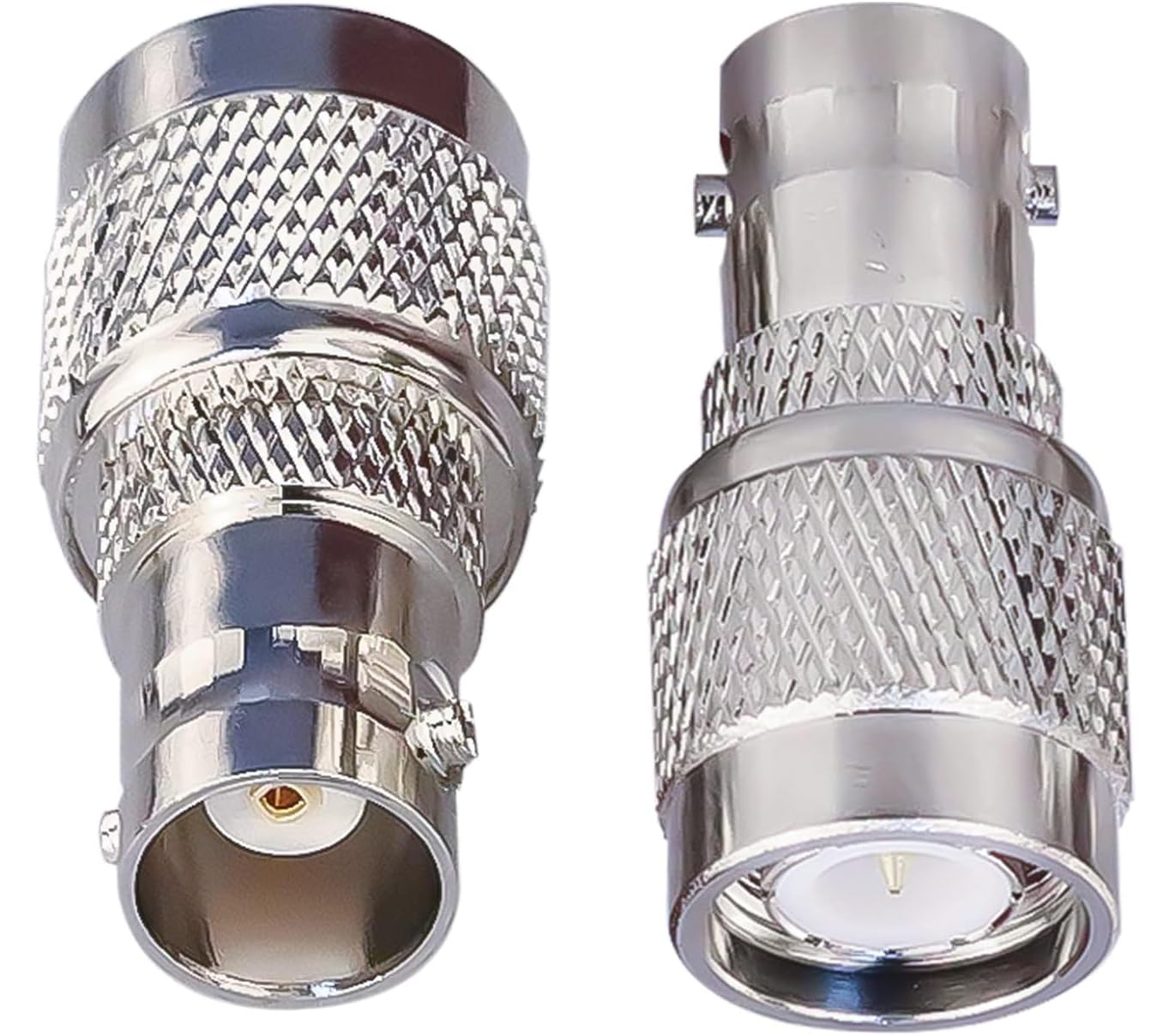 TNC Male to BNC Female RF Connector Adapter – Coaxial Adapter (Pack of 2)